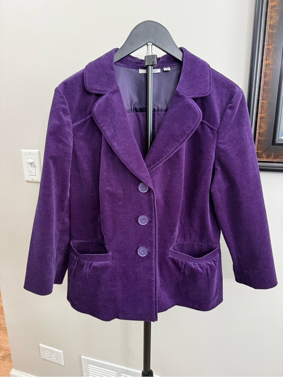 Halogen Jackets & Blazers - Halogen Deep Purple Corduroy Button Blazer
